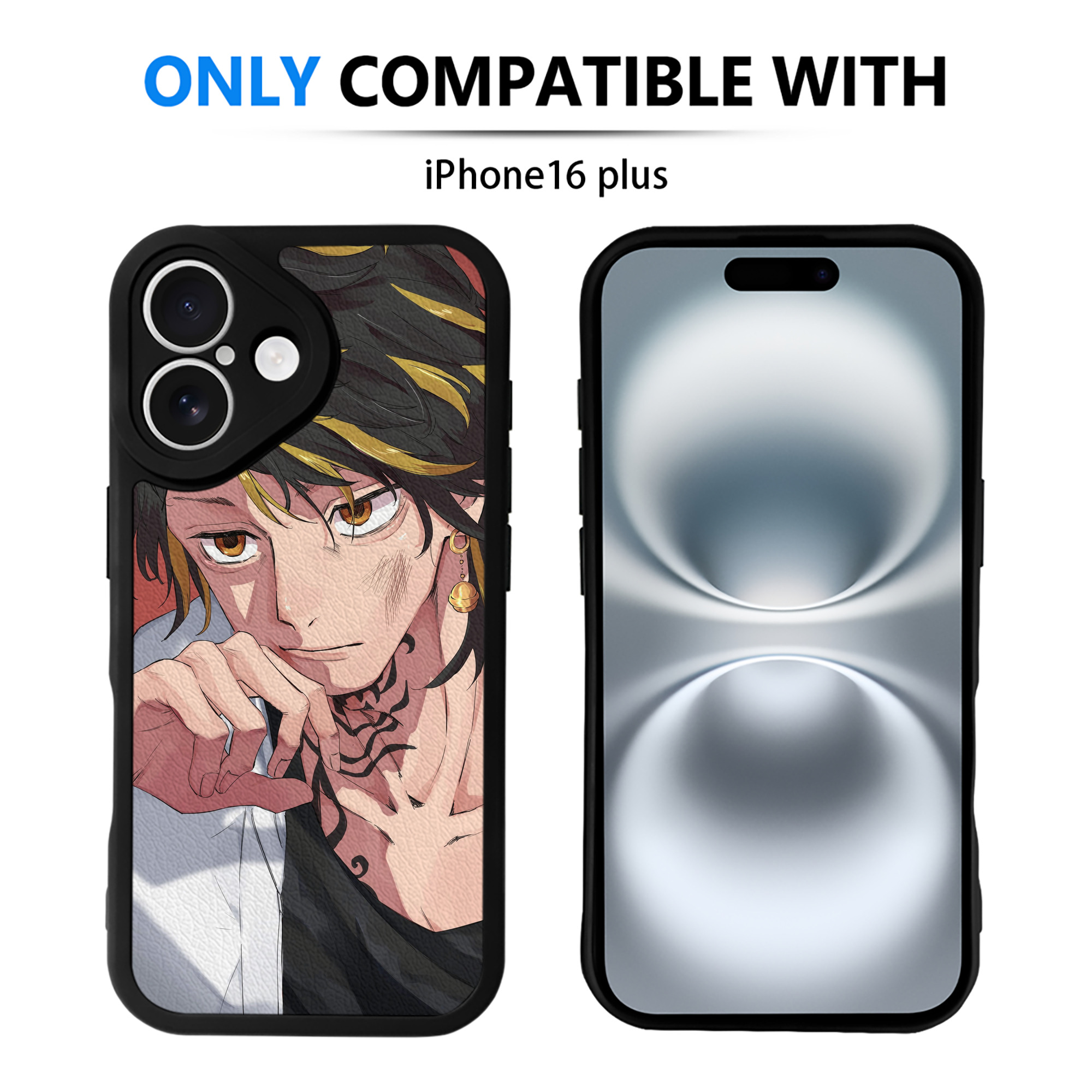 （画像用） 東京リベンジャーズ Tokyo Revengers 【iPhone 16シリーズ対応】シリコンスマホケース（レザー調） 材質：シリコン
